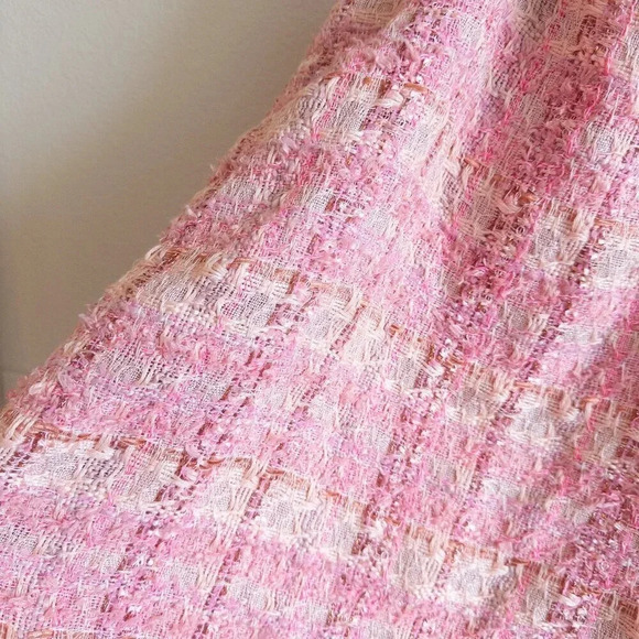 NWT Bardot Boucle Pink Lexi Mini Dress, Size M / US 6 - Picture 7 of 9